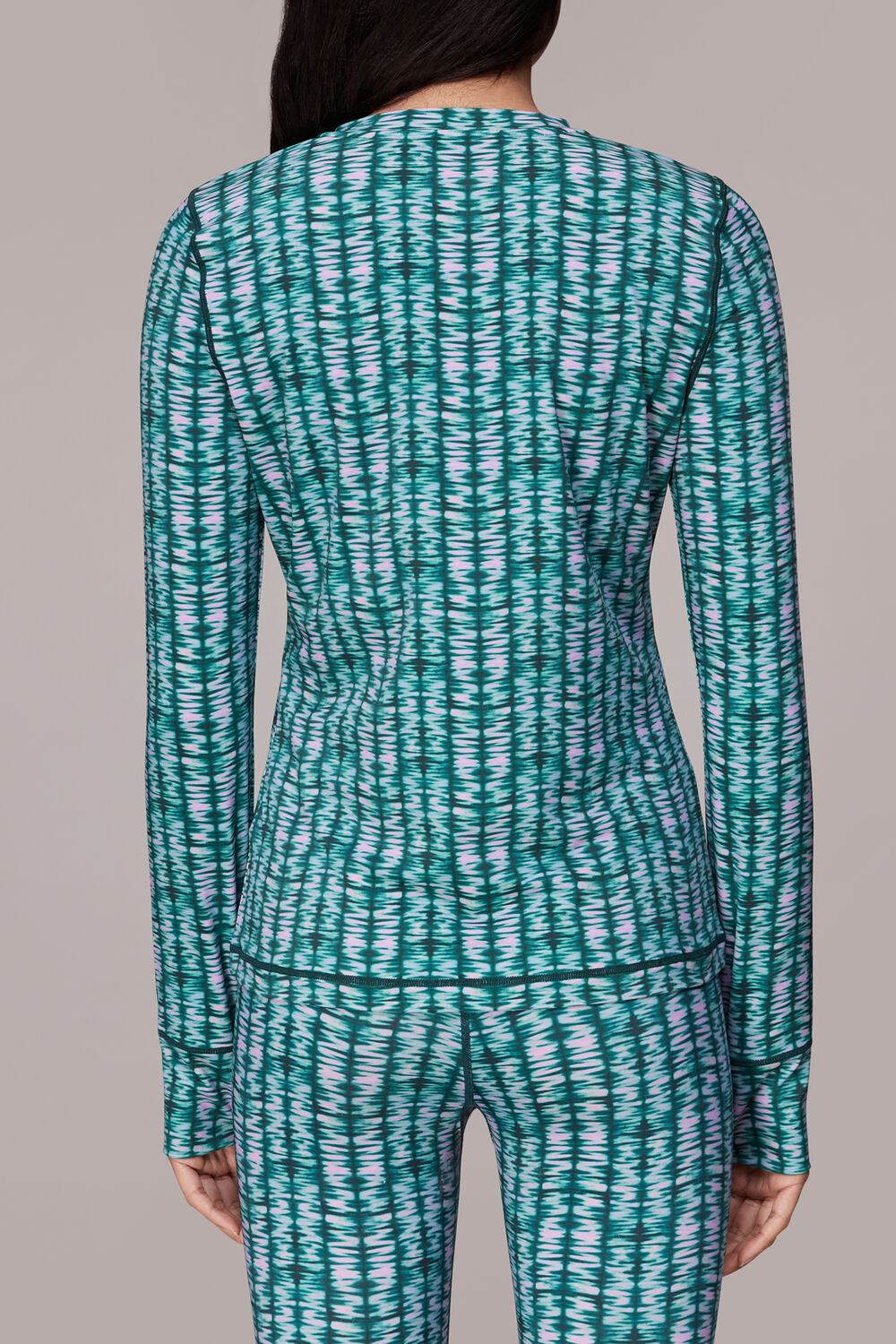 Abstract Wave Zip Sports Top